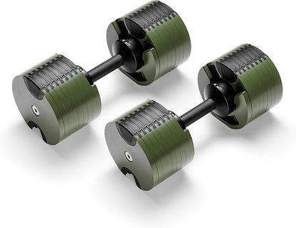 NÜOBELL® Adjustable Dumbbell Set, 5-50 LB or 5-80 LB, Easy Twist 2024-25 Model, All-In-One Weights Set (Pair) for Home, Original Manufacturer