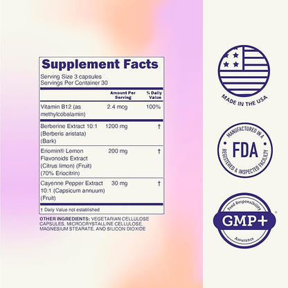 GLP-1 Boost Supplement for Women and Men – Hunger & Metabolism Support with Eriomin, Berberine & Capsaicin – Expert-Formulated to Support GLP1 Naturally – 1 Capsule Before Meals (90 Capsules)