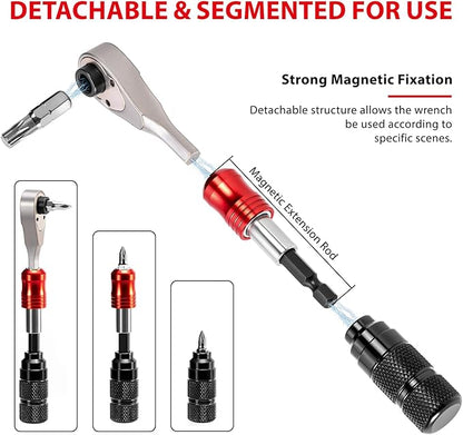 EMERK Bike Repair Tool Kit – Bicycle Multi-Tool Kit with Mini Pump, Ratchet Reversible Tool &10 Tool Bits, Tire Levers, and Portable Bag for Camping and Travel