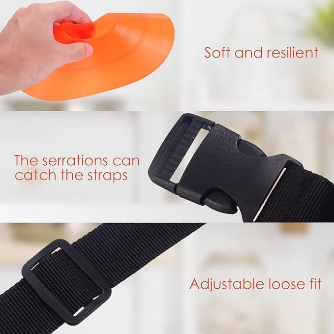 100 Pieces Soccer Cones with Strap Agility Disc 2 Straps