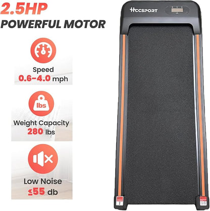 Foldable Treadmill with Incline Treadmill with Home Removable Desk Workstation 3.0 HP 3 in 1 Folding Small Compact Walking Treadmills 300 Lbs Capacity for Home Office