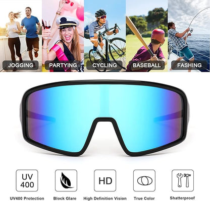 Karsaer Vision Sports Sunglasses Cycling Glasses Baseball Softball Sunglasses Unisex for Adult Youth Kids Boys Girls 8-16