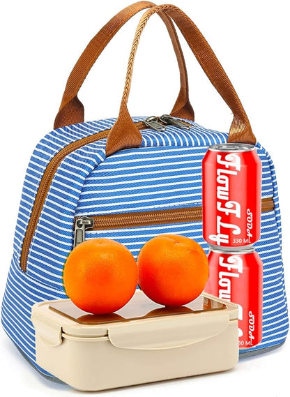 FlowFly Insulated Lunch Cooler Bag - Tote Bag Organizer for Women/Men, Royal