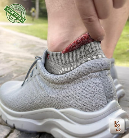 KEMISANT Men Running Socks,Active Ankle Socks No show Cushioned Footbed Arch Support