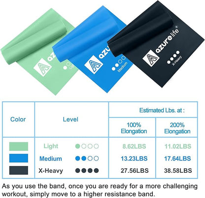 Resistance Bands,Professional Long Non-Latex Elastic Stretch Bands,Exercise Bands for Physical Therapy, Yoga, Pilates, Rehab, at-Home or The Gym Workouts, Strength Training