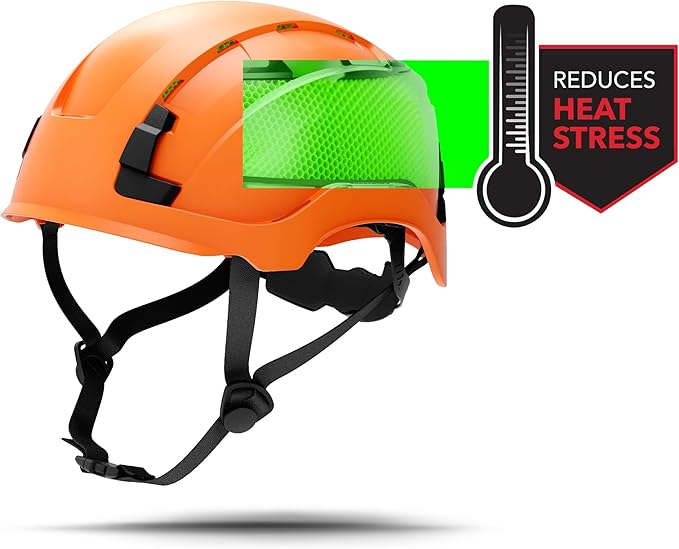 GE Safety Helmet: ANSI Type 2 Class G & E, Advanced Impact Technology, Ultra Comfortable Memory Foam, Heat Stress Reduction, Compatible with Accessories, Adjustable Size OSHA Approved