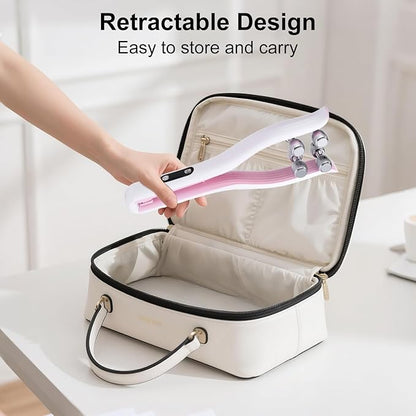 2025 Multi-Functional Face Lifting Device, V Roller Face Lift, Tightening, Skin Care, Double-Sided Roller Design, Type-C Fast Charging, Portable Beauty Device with 3 Adjustable Settings (White)