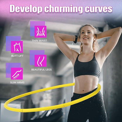 1pc Exercise Fitness Hoop Removable Adjustable Weighted Hoop