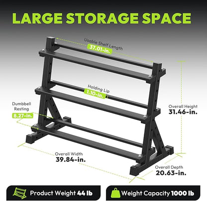 Hex Dumbbell Sets with Rack, 290-670 lb Rubber Encased Exercise & Fitness Dumbbells Set, Hand Weight for Strength Training, Weight Dumbbells