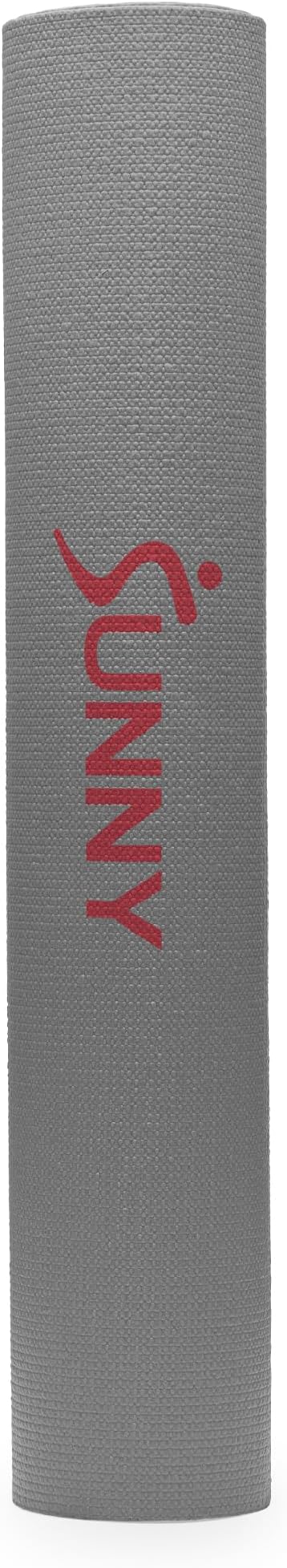 Sunny Health & Fitness Non-Slip Yoga Mat – Durable, Anti-Tear, Lightweight, Cushioned Support for Yoga, Pilates, Stretching Exercises, Meditation and Floor Workouts | Multiple Sizes & Colors