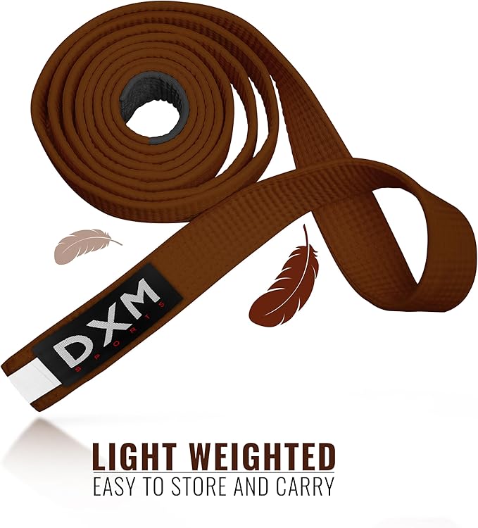 DXM SPORTS BJJ Jiu Jitsu Belt - Taekwondo Karate Belt - Martial Arts Uniform Ranking Judo Belt Double Stitched for Kids Adult