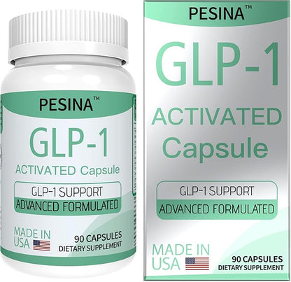 GLP-1 Supplement for Women and Men, GLP Activate Expert Formula, GLP1 Naturally Supplement for Hunger & Metabolic Support, Take 3 Times Daily, Before Meal (90 Capsules)