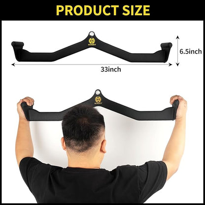 LAT Pulldown Attachment,Back Tricep Bar Strength Training,Handle Grips Lat Pull Down Bar Press Down Exercises,Cable Machine Accessories, Cable Back Attachments for Home Gym