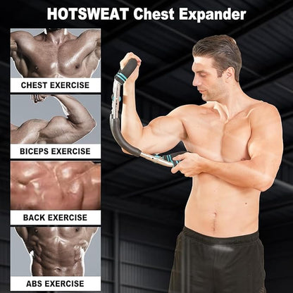 HOTSWEAT Twister Arm Exerciser Chest Workout,Portable Power Twister Bar,Muscular Strength Enhancer,Thigh Master Trainer Men,At Home Fitness Equipment