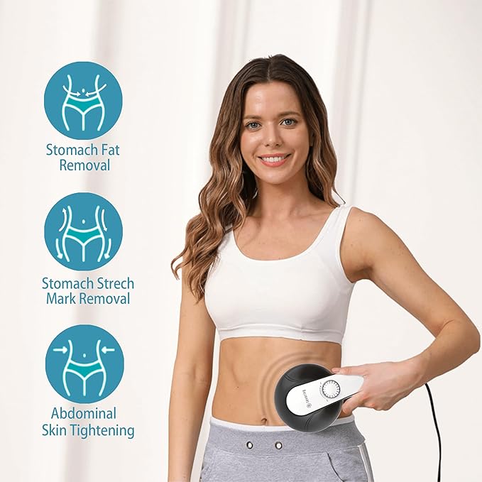 Body Sculpting Machine, Handheld Cellulite Massager, Body Shaper for Women,Lymphatic Drainage Massage for Stomach Belly Thighs Arm Butts with 8 Massage Heads Attachment 2 Mesh Covers