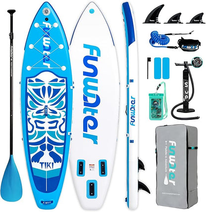 FunWater Inflatable Ultra-Light Stand Up Paddle Board for All Skill Levels with Premium SUP Paddleboard Accessories,Non-Slip Comfort Deck for Youth & Adults
