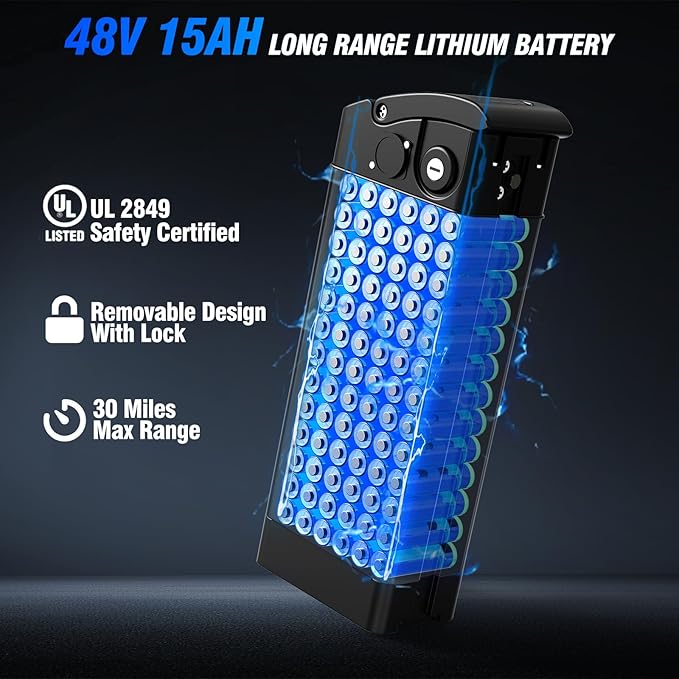 2 Seater Electric Bike for Adults,Mini Bike 500/750 Motor,28MPH,48V/15AH Removable Battery,25-30Miles 16" Fat Tire Commuter Ebike,Full Suspension Foldable Electric Bicycles for Adults Teens