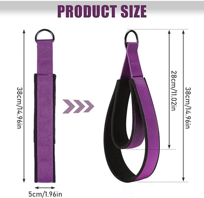 TOBWOLF Pilates Straps - Double Loop D-Ring Straps for Reformer, Padded, Home Gym Workout