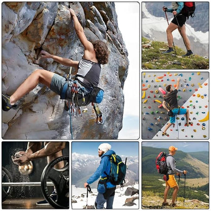 Climbing Chalk Bag - Adjustable Black Chalk Bag for Rock Climbing Equipment