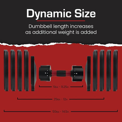Core Fitness® Adjustable Dumbbell Weight Set by Affordable Dumbbells