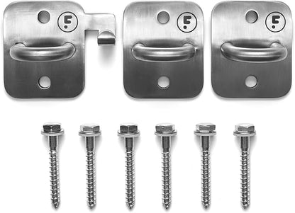 GolfForever Wall Anchor Set Proven by Golfer Scottie Scheffler | Golf Swing Training Wall Anchor Point | Premium Golf Training Workout Exercise Equipment to Expand Movements | 3-Pack | 6 Lag Screws