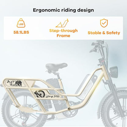 1500W Electric Bike for Adults,48V 20/60Ah Removable Battery Max Range 80Miles & 30MPH Electric Bicycle,20''×4" Fat Tire Ebike,Adult Electric Bicycles for Commute Beach Snow,E-Bike UL Certified