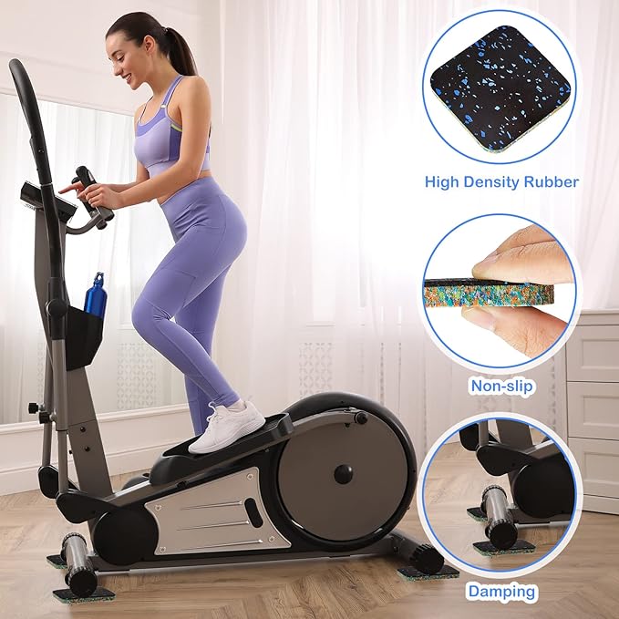 16 Pack Exercise Equipment Mat Treadmill 3.9 x 3.9 x 0.4 Inch