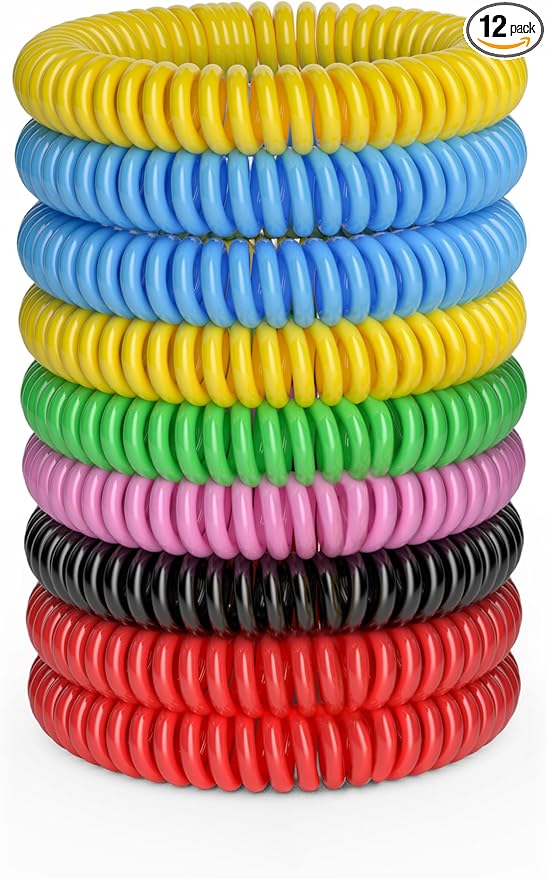 12 Pack Mosquito Bracelets