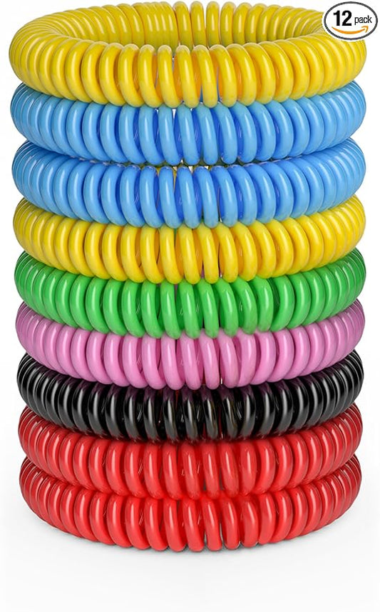 12 Pack Mosquito Bracelets