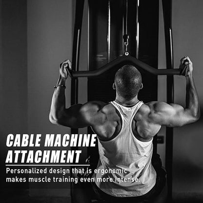 Lat Pulldown Bar - T Bar Row & Tricep Attachment for Home Gym Exercise