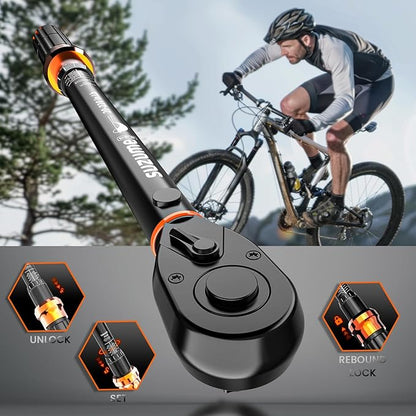 1/4-Inch Bike Torque Wrench 32PCS (20-220 in.lb/2.3-24.9 N.m) Reversible Head Dual-Scales 1/4 Torque Wrench 72 Tooth ±3% High Accuracy Click Torque Wrench Set For MTB Bicycle Maintenance