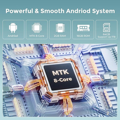 innioasis 80GB MP3 Player with Bluetooth and WiFi, MP3 Player for Kids with Spotify, Spotify Kids, Pandora, Audible, 4.0" Touch Screen Music Player with Parental Controls, Up to 1TB (White+ Sky-Blue)