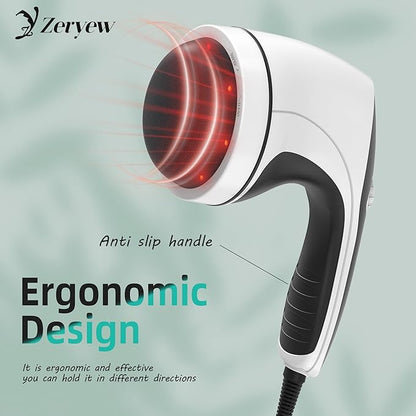 Handheld Cellulite Massager, Body Sculpting Machine, Cellulite Massager Electric Tool, Lymphatic Massage Roller with 8 Rotating Heads & 2 Mesh Caps for Body Shaping & Lymphatic Drainage