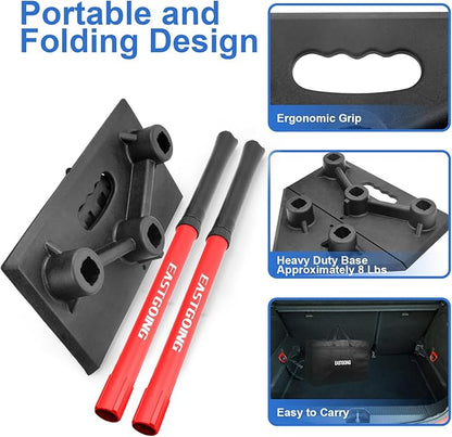 Eastgoing Heavy Duty Baseball and Softball Portable Travel Batting Tee.Adjustable 5-Position Baseball and Softball Batting Tee.Hitting Tee for Any Age Player Baseball