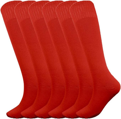 Fitliva Knee High Long Sports Socks Unisex Multicolor 3/6/12 Pairs