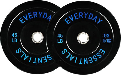 2-Inch Olympic Bumper Plates, Perfect Weight Plates for Weightlifting and Strength Training, Multiple Weights Available