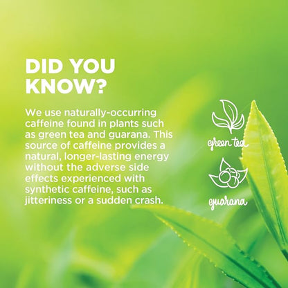 GURU Original Organic Energy Drinks, Clean Energy Drink with Plant Based Natural Caffeine from Green Tea, Gluten Free and Vegan, 140MG Caffeine, Healthy Drinks, 12oz (Pack of 24)