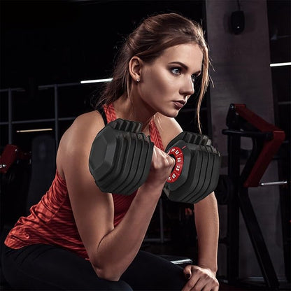 Adjustable Dumbbell Set 55LB Dumbbells Weight, 10-in-1 Weight Dumbbell with Anti-Slip Metal Handle and Bicep Supports for Comprehensive Full Body Strength Training