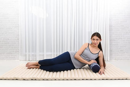 Leewadee Small Yoga Bolster – Shape-Retaining Cervical Neck Roll, Tube Pillow for Comfortable Reading, Kapok Filling, 22 x 6 x 6 inches