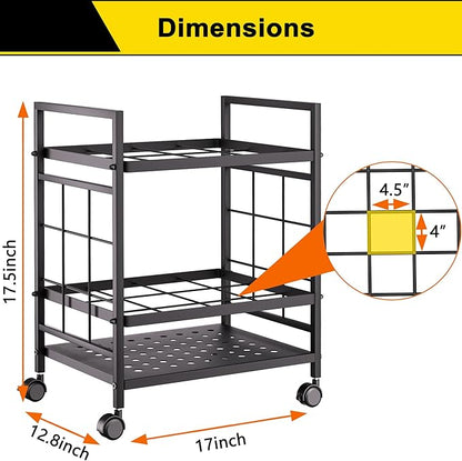 GIOTORENT Blueprint Storage Rack, Blueprint Holder with Wheels, Used for Storing Map/Poster/Blueprint/Architectural Construction Plan, 12 Slots, 2 Brakes, Silent Wheel for Home, Office, School(Black)