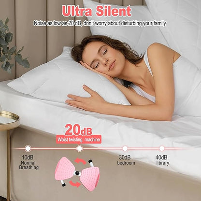 HOTSWEAT Waist Twister, Exercise Twist Boards Twisting Waist Machine for Women Belly Fat, Noiseless Ab Twister Machine with Resistance Bands, Waist Sculptor for Home Gym