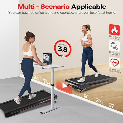 Sperax Walking Vibration Pad with APP, 3 in 1 Under Desk Treadmill, 2.5HP Low Noise Walking Treadmill Pad with Remote Control,Portable Treadmills for Home Office