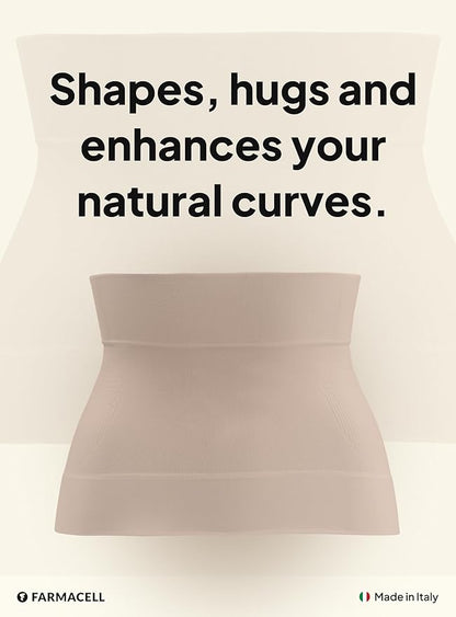 Farmacell Waist Trainer for Women 605 Made in Italy - Seamless Shapewear Tummy Control - Slimming Corset Shapewear