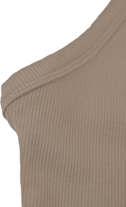 iGENJUN Workout Tops for Women Racerback Basic Tank Summer 2025 Camisole V Neck Slim Fit Ribbed Sleeveless