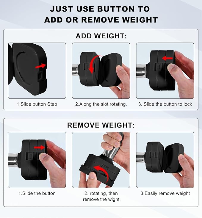 15LB 20LB 50LB Adjustable Dumbbell Set Free Weights Dumbbells Set for Women Men Hand Weights Sets Adjust Dumbbell Weight Sets for Home Gym Exercise Workout Strength Training Equipments