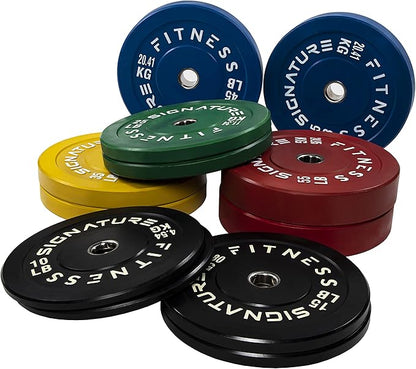 Signature Fitness 2" Olympic Bumper Plate Weight Plates 55LB Single,