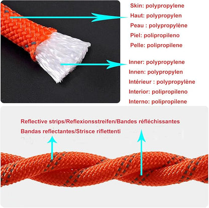 3/8 inch (10mm) x 32 ft (10Meter) Marine Floating Rope for Boating, Fishing, Rafting, Camping, Hiking, Hunting, Anchor, Mooring, Dock Lines, Kayak, Canoe, Rescuing Reflective Red