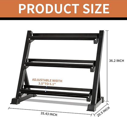 Ritafer 6-10 Pair Hex Rubber Dumbbell Set 350/450 and 550 lbsï¼?-50 lbs ）Hand Free Weight for Strength Coated Encased Iron Weights with Dumbbells Storage Rack Home Gym