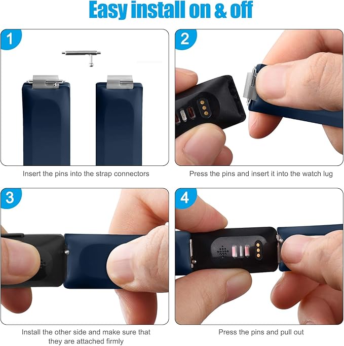 Tobfit Sport Bands Compatible with Fitbit Inspire HR/Inspire/Ace 2 Fitness Tracker Accessories Strap for Women Men, Small Large