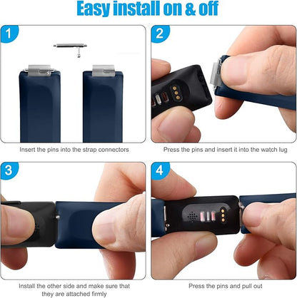 Tobfit Sport Bands Compatible with Fitbit Inspire HR/Inspire/Ace 2 Fitness Tracker Accessories Strap for Women Men, Small Large